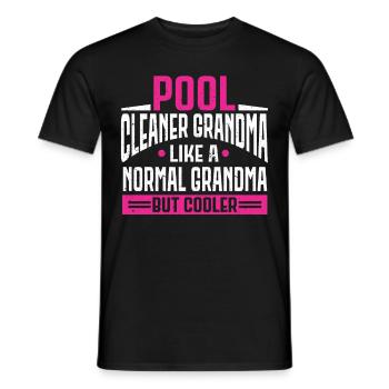 Nettoyage de piscine Travail Gardien de piscine - T-shirt homme - noir - Devant - AI Model Male 178 light (178cm)