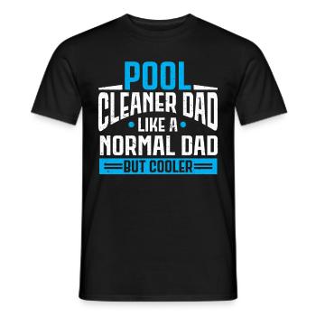 Nettoyage de piscine Travail Gardien de piscine - T-shirt homme - noir - Devant - AI Model Male 178 light (178cm)