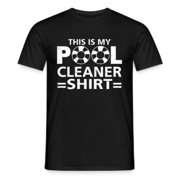 Nettoyage de piscine Travail Gardien de piscine - T-shirt homme - noir - Devant - AI Model Male 178 light (178cm)