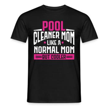 Nettoyage de piscine Travail Gardien de piscine - T-shirt homme - noir - Devant - AI Model Male 178 light (178cm)