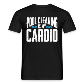 Nettoyage de piscine Travail Gardien de piscine - T-shirt homme - noir - Devant - AI Model Male 178 light (178cm)