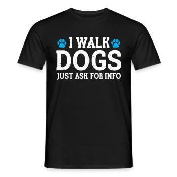 Cadeau de dog sitter, gardien de chien professionnel - T-shirt homme - noir - Devant - AI Model Male 178 light (178cm)