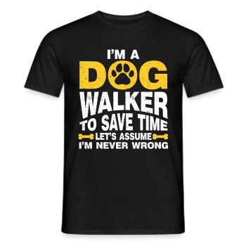 Dog Sitter Gift, Professional Dog Sitter - Men's T-Shirt - black - Front - AI Model Male 178 light (178cm)