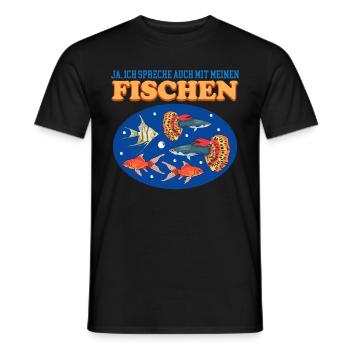 Aquarium Aquaristik Aquarianer Zierfisch Geschenk - Männer T-Shirt - Schwarz - Vorne - AI Model Male 178 light (178cm)