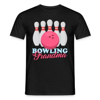 Bowling Grandma Bowling Player Bowling Gift - Men's T-Shirt - black - Front - AI Model Male 178 light (178cm)