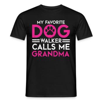 Cadeau de dog sitter, gardien de chien professionnel - T-shirt homme - noir - Devant - AI Model Male 178 light (178cm)