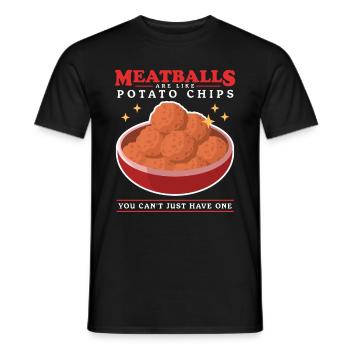 Boulettes de viande Boulettes de viande Boulettes de viande Cadeaux - T-shirt homme - noir - Devant - AI Model Male 178 light (178cm)