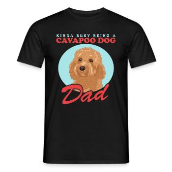 Cavapoo Dad Dog Cavoodle Dog Owner Gift - Men's T-Shirt - black - Front - AI Model Male 178 light (178cm)