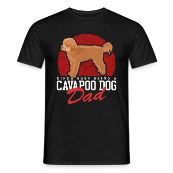 Cavapoo Dad Dogs Cavoodle Dog Owner Gift - Men's T-Shirt - black - Front - AI Model Male 178 light (178cm)