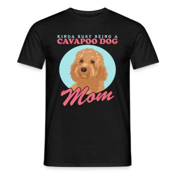 Cavapoo Mom Dog Cavoodle Dog Owner Gift - Men's T-Shirt - black - Front - AI Model Male 178 light (178cm)