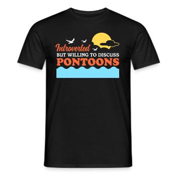 Ponton Pontoon Bateau Capitaine Cadeau - T-shirt homme - noir - Devant - AI Model Male 178 light (178cm)