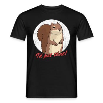 Cute Squirrel Squirrel Grey Squirrel Gift - Men's T-Shirt - black - Front - AI Model Male 178 light (178cm)