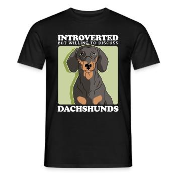 Teckel Teckel Chiens Teckel Cadeau Chien - T-shirt homme - noir - Devant - AI Model Male 178 light (178cm)