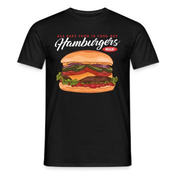 Restauration rapide de Hambourg | Burger Fast Food Cadeau - T-shirt homme - noir - Devant - AI Model Male 178 light (178cm)