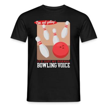 Bowling Player Bowling Player Bowling Gift - Men's T-Shirt - black - Front - AI Model Male 178 light (178cm)