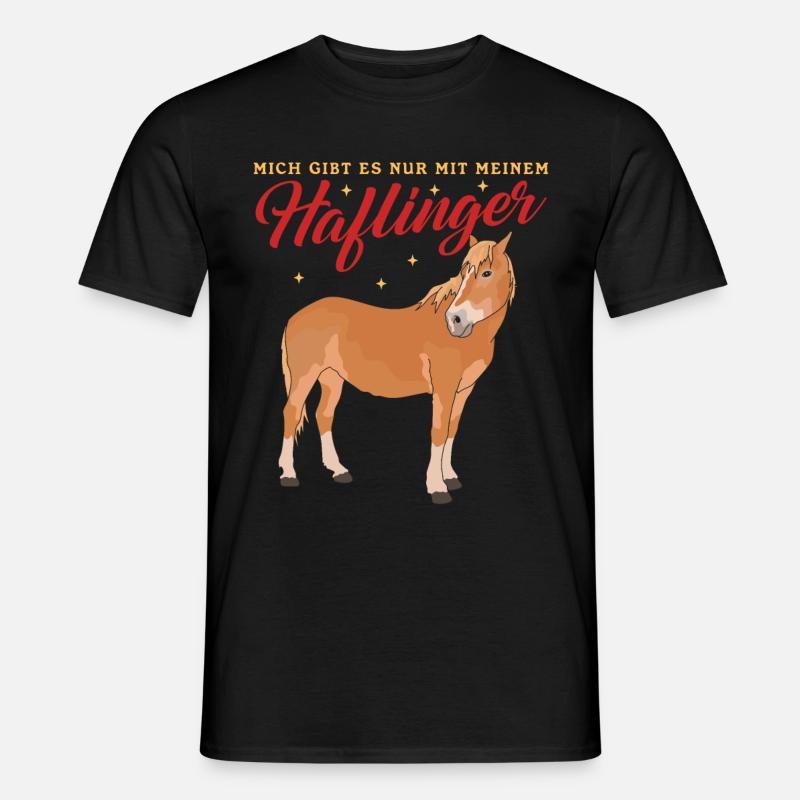 Haflinger Pferd Haffi Pferdebesitzer Geschenk - Männer T-Shirt - Schwarz