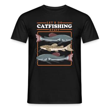 Pêcheur Poisson-Chat Pêche Pêche Poisson Cadeau - T-shirt homme - noir - Devant - AI Model Male 178 light (178cm)