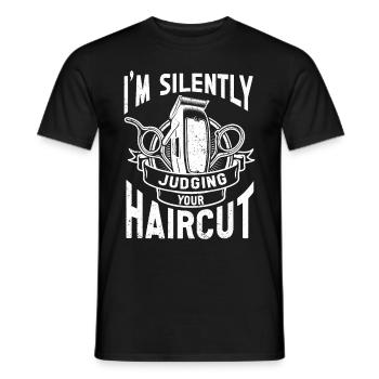 Lustiges Friseur Geschenk Stylist Friseur - Männer T-Shirt - Schwarz - Vorne - AI Model Male 178 light (178cm)