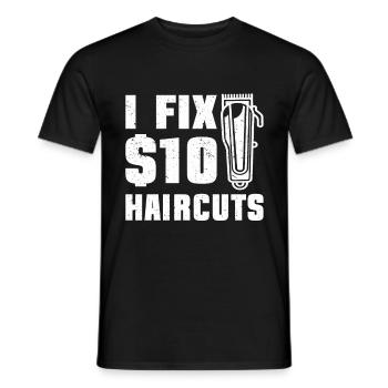 Lustiges Friseur Geschenk Stylist Friseur - Männer T-Shirt - Schwarz - Vorne - AI Model Male 178 light (178cm)