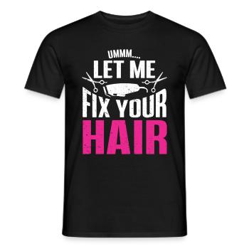 Lustiges Friseur Geschenk Stylist Friseur - Männer T-Shirt - Schwarz - Vorne - AI Model Male 178 light (178cm)