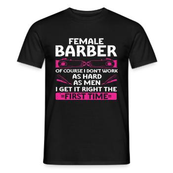 Lustiges Friseur Geschenk Stylist Friseur - Männer T-Shirt - Schwarz - Vorne - AI Model Male 178 light (178cm)