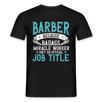 Lustiges Friseur Geschenk Stylist Friseur - Männer T-Shirt - Schwarz - Vorne - AI Model Male 178 light (178cm)