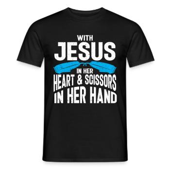 Lustiges Friseur Geschenk Stylist Friseur - Männer T-Shirt - Schwarz - Vorne - AI Model Male 178 light (178cm)