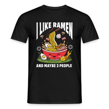 Ramen Gift Japanese noodle soup Ramen - Men's T-Shirt - black - Front - AI Model Male 178 light (178cm)
