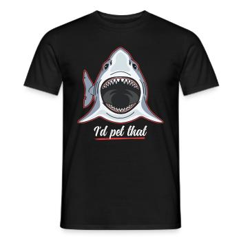 Sharks Sharks Great White Shark Shark Gift - Men's T-Shirt - black - Front - AI Model Male 178 light (178cm)