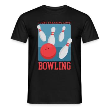 Bowling Spieler Bowlingspieler Bowlen Geschenk - Männer T-Shirt - Schwarz - Vorne - AI Model Male 178 light (178cm)