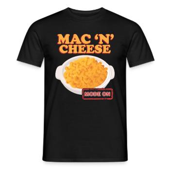 Macaroni and Cheese Mac and Cheese Gift - Men's T-Shirt - black - Front - AI Model Male 178 light (178cm)