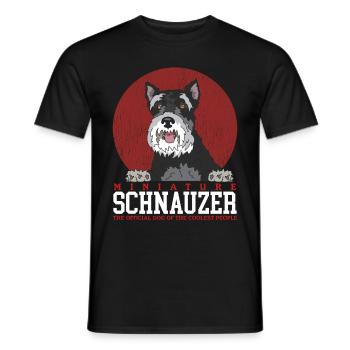 Schnauzer Schnauzer Miniature Chiens Cadeau - T-shirt homme - noir - Devant - AI Model Male 178 light (178cm)