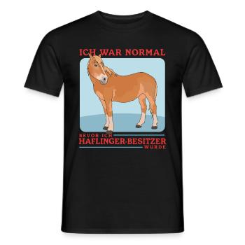 Haflinger Pferde Haffi Pferdebesitzer Geschenk - Männer T-Shirt - Schwarz - Vorne - AI Model Male 178 light (178cm)