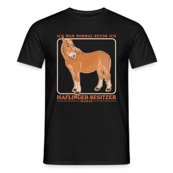 Haflinger Pferde Pferdebesitzer Haffi Geschenk - Männer T-Shirt - Schwarz - Vorne - AI Model Male 178 light (178cm)