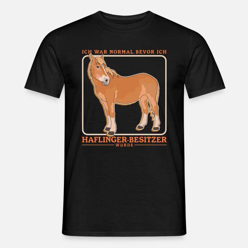 Haflinger Pferde Pferdebesitzer Haffi Geschenk - Männer T-Shirt - Schwarz