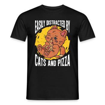 Pizza Italy Food Pizza Maker - Men's T-Shirt - black - Front - AI Model Male 178 light (178cm)