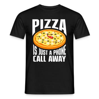 Pizza Italy Food Pizza Maker - Men's T-Shirt - black - Front - AI Model Male 178 light (178cm)