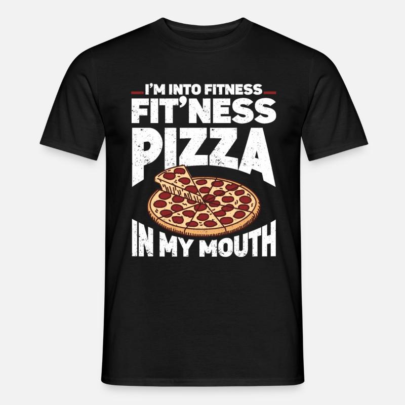 Pizza Italien Essen Pizzabäcker - Männer T-Shirt - Schwarz