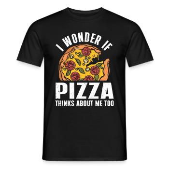 Pizza Italy Food Pizza Makers - Men's T-Shirt - black - Front - AI Model Male 178 light (178cm)