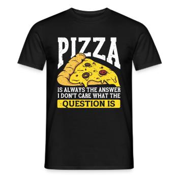 Pizza Italy Food Pizza Maker - Men's T-Shirt - black - Front - AI Model Male 178 light (178cm)