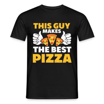 Pizza Italy Food Pizza Makers - T-shirt homme - noir - Devant - AI Model Male 178 light (178cm)