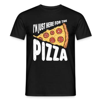 Pizza Italy Food Pizza Makers - Men's T-Shirt - black - Front - AI Model Male 178 light (178cm)