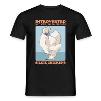 Silk Chicken Silkie Chickens Silk Chickens Gift - Men's T-Shirt - black - Front - AI Model Male 178 light (178cm)