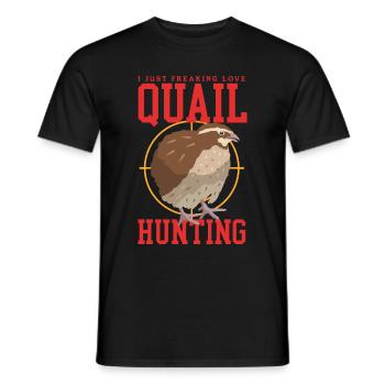 Chasse à la caille Chasse aux cailles Cadeau de chasseur de cailles - T-shirt homme - noir - Devant - AI Model Male 178 light (178cm)