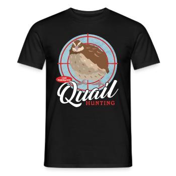 Chasse, caille, caille, caille, chasseur, cadeau - T-shirt homme - noir - Devant - AI Model Male 178 light (178cm)