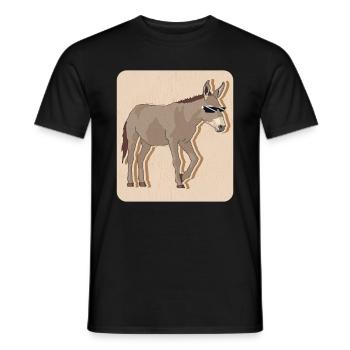 Esel Eselbesitzer Eselliebhaber Eselchen Geschenk - Männer T-Shirt - Schwarz - Vorne - AI Model Male 178 light (178cm)