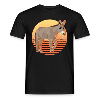 Esel Eselchen Eselbesitzer Eselliebhaber Geschenk - Männer T-Shirt - Schwarz - Vorne - AI Model Male 178 light (178cm)