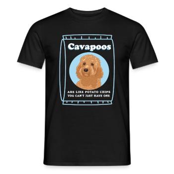 Cavapoo Dog | Cavoodle Dog Owner Gift - Men's T-Shirt - black - Front - AI Model Male 178 light (178cm)