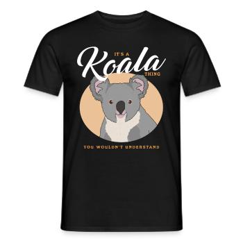 Koala Koalas Koala Bears Koala Bear Cadeau - T-shirt homme - noir - Devant - AI Model Male 178 light (178cm)