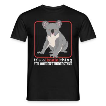 Koala Koala Bears Koalas Koala Bear Cadeau - T-shirt homme - noir - Devant - AI Model Male 178 light (178cm)